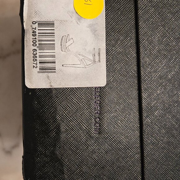 Metallic Rose Gold Stiletto Heel Sandals with Ankle Strap - Picture 2 of 10